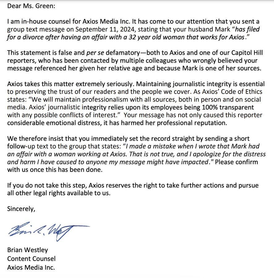 marcorandazza's tweet photo. Dear @axios

Someone hacked your attorney's account and is sending out letters making your company look foolish. https://t.co/1HrobH9ys7