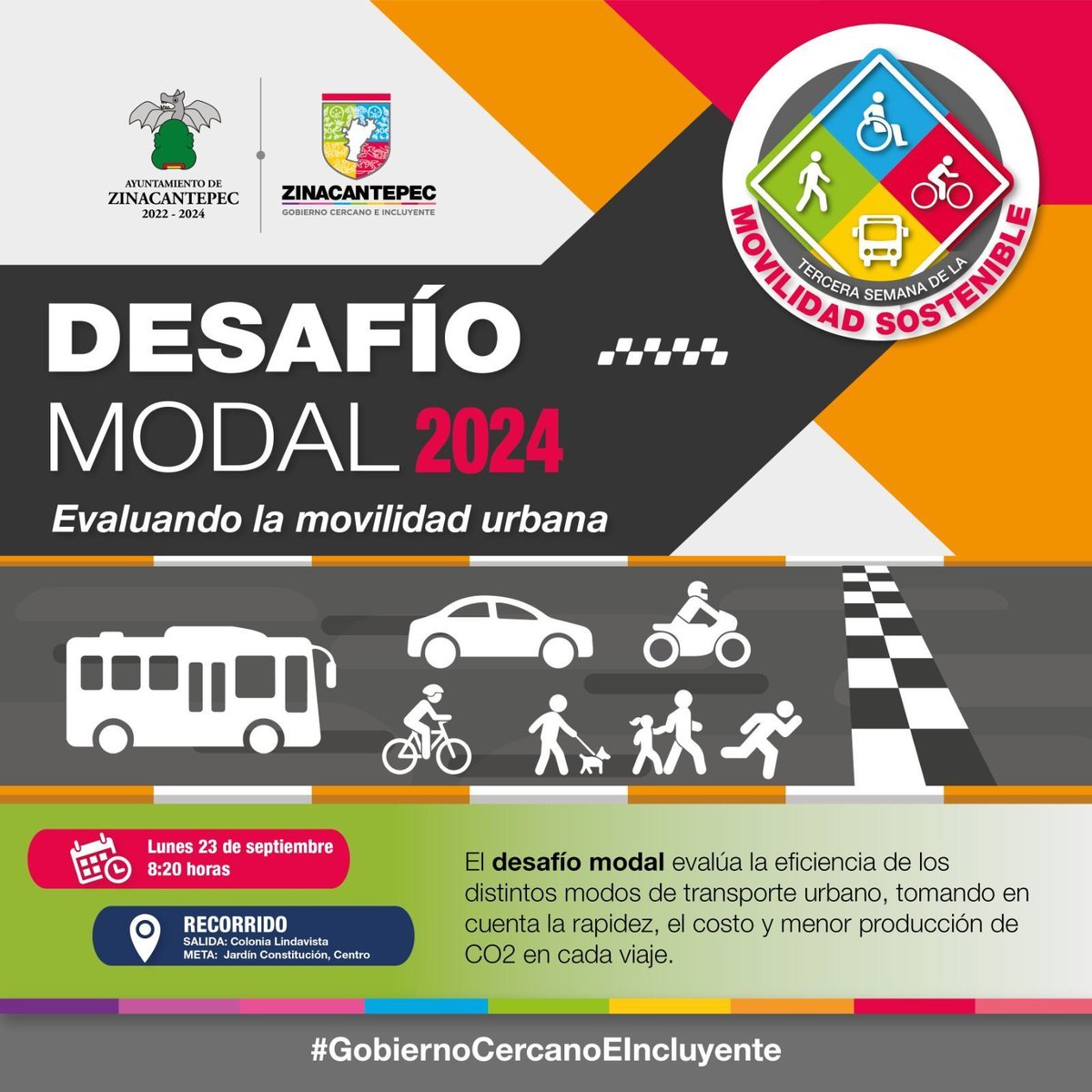 GobZinacantepec's tweet image. Participa en el #DesafíoModal 2024 en #Zinacantepec, el próximo 23 de septiembre, para conocer. ¿cuál es el modo de transporte más eficiente?.

#GobiernoCercanoEIncluyente
