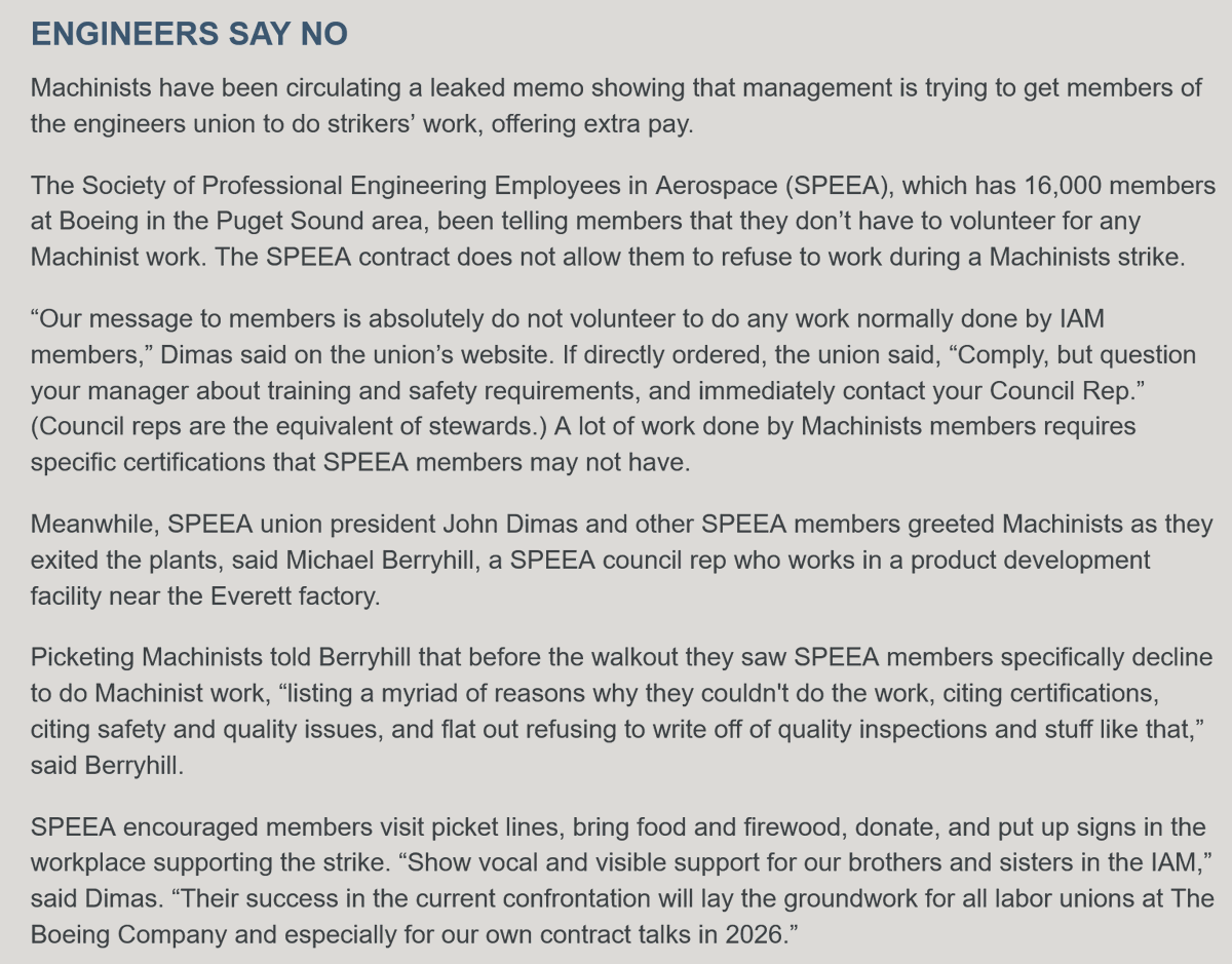 SnoCoDSA's tweet photo. Former SnoCo DSA Co-Chair and SPEEA council rep Mike B. on how engineers are supporting machinists: https://t.co/uFZd2KeIoS