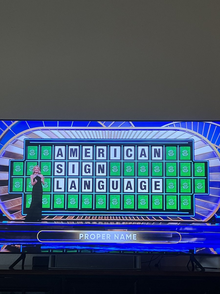 Veronica Law (@lawvlaw) on Twitter photo When world languages pops up in a puzzle on <a href="/WheelofFortune/">Wheel of Fortune</a> with <a href="/RyanSeacrest/">Ryan Seacrest</a> and <a href="/TheVannaWhite/">Vanna White</a>! ๐ค#ASL When world languages pops up in a puzzle on <a href="/WheelofFortune/">Wheel of Fortune</a> with <a href="/RyanSeacrest/">Ryan Seacrest</a> and <a href="/TheVannaWhite/">Vanna White</a>! ๐ค#ASL
