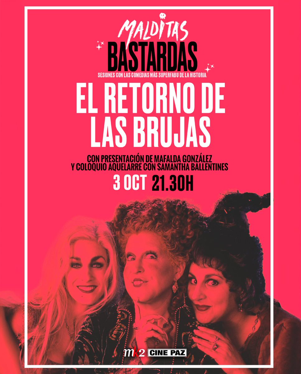 Contaros la clase de movidas que nos monta <a href="/mafaldagonzalez/">Mafalda González</a> en el MK2 Cine Paz cada mes con el Malditas Bastardas es nuestro "gente descubriendo el programa de Broncano ahora que está en La 1".

Si estás por Madrid, no te pierdas este eventazo:
cinepazmadrid.es/es/evento/406/…