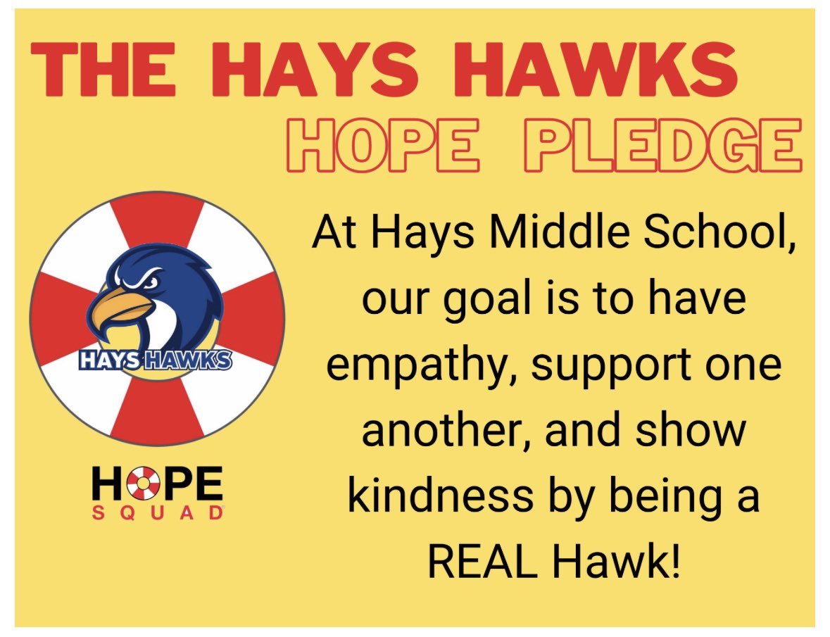 The <a href="/ProsperHaysMS/">Hays Middle School</a> <a href="/HopeSquads/">Hope Squad</a> students worked so hard to prepare for our Mental Health Awareness Week and they did an amazing job!