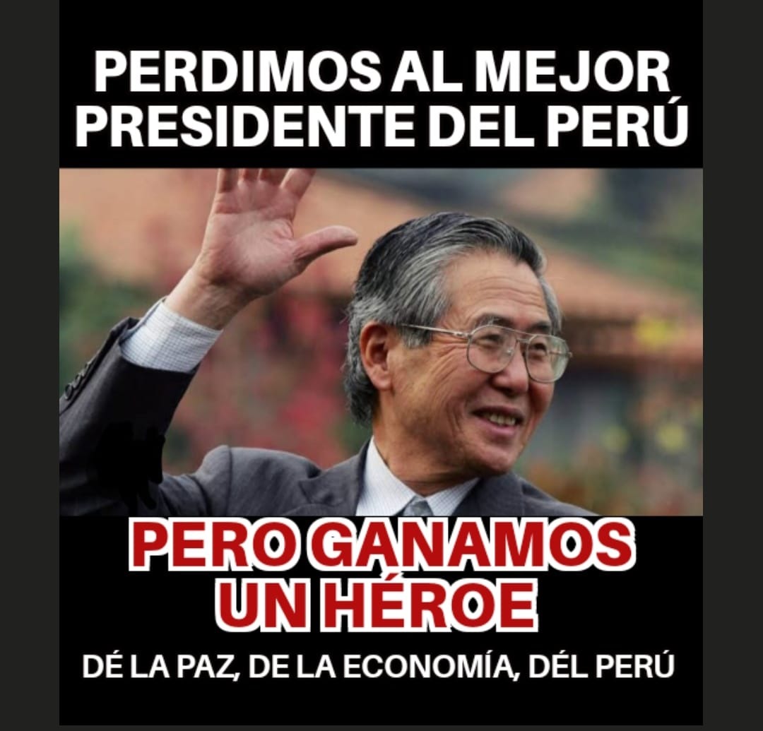 AceSalaverry's tweet photo. Los rojos y caviares dec��an que nos pagaban por una marcha o un mitin hoy les demostramos a la prensa  y al mundo entero el agradecimiento y cariño al mejor presidente del Perú,sus obras quedan en Costa, Sierra y Selva , la historia es un antes y después de Alberto Fujimori https://t.co/nELwjwkyOm