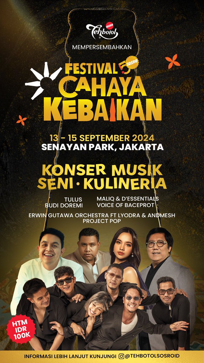 Festival Cahaya Kebaikan, perayaaan 50 Tahun Tehbotol Sosro