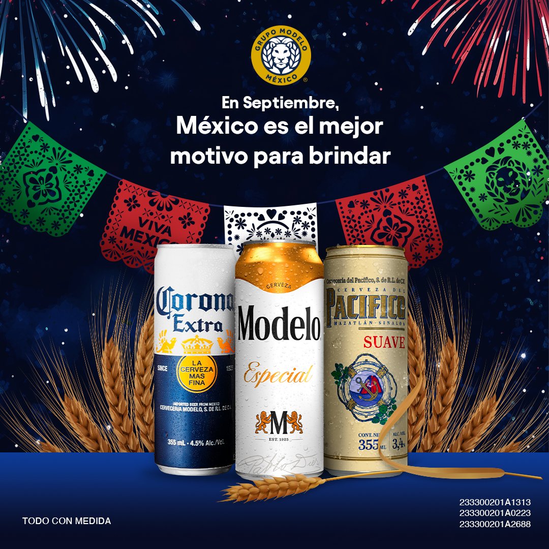 🌮🌶️México es un país rico en paisajes, gastronomía y cultura, pero sobre todo, rico por su gente, que siempre sueña en grande y comparte lo mejor de sí misma con el mundo.
Estas fiestas patrias México es el mejor motivo para brindar. 🍻🎆🥳
#SomosModel