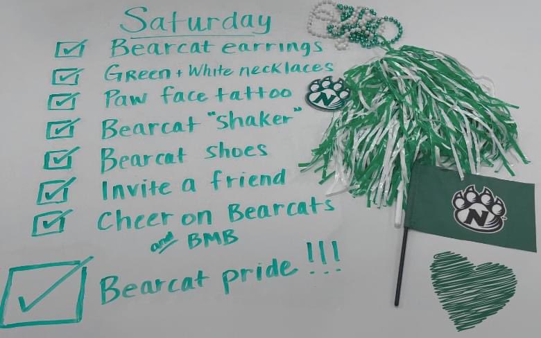 Suzanne_VB1's tweet photo. Here is my to do-list for tomorrow! Hope everyone else's looks very similar! See you there!!! Go BEARCATS!!! 💚 https://t.co/OPKlXNdSzD