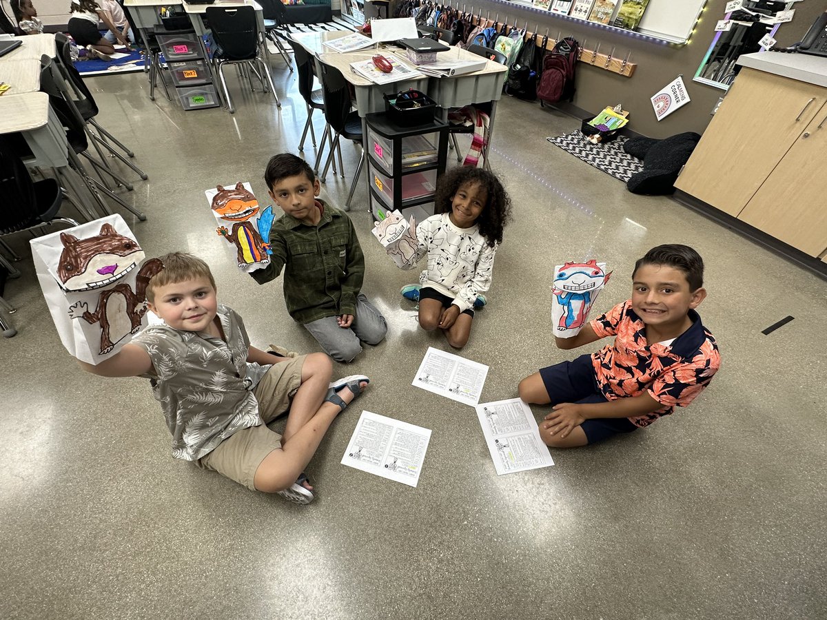 After reading and analyzing “Scaredy Squirrel” this week, students enriched their learning with puppets and reader’s theater!! It was a fun FriYAY indeed!