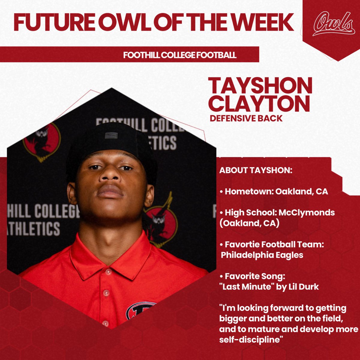 Future Owl of the Week: Tayshon Clayton | <a href="/ClaytonTayshon/">Tayshon Clayton</a> 🦉