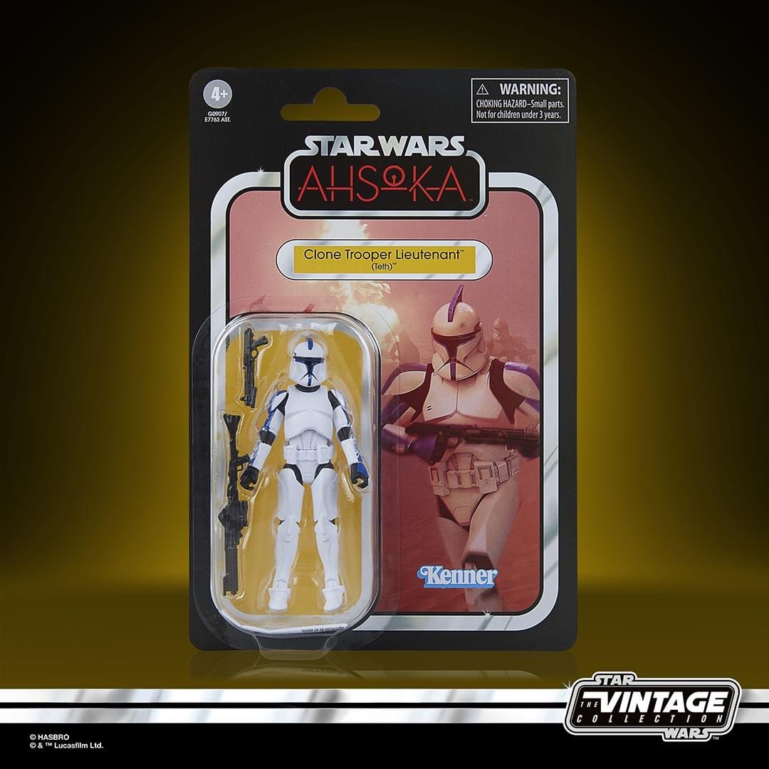 TheSWU's tweet image. Vintage Collection Clone Trooper Lieutenant from #Ahsoka officially revealed from #HasbroPulseCon2024!
