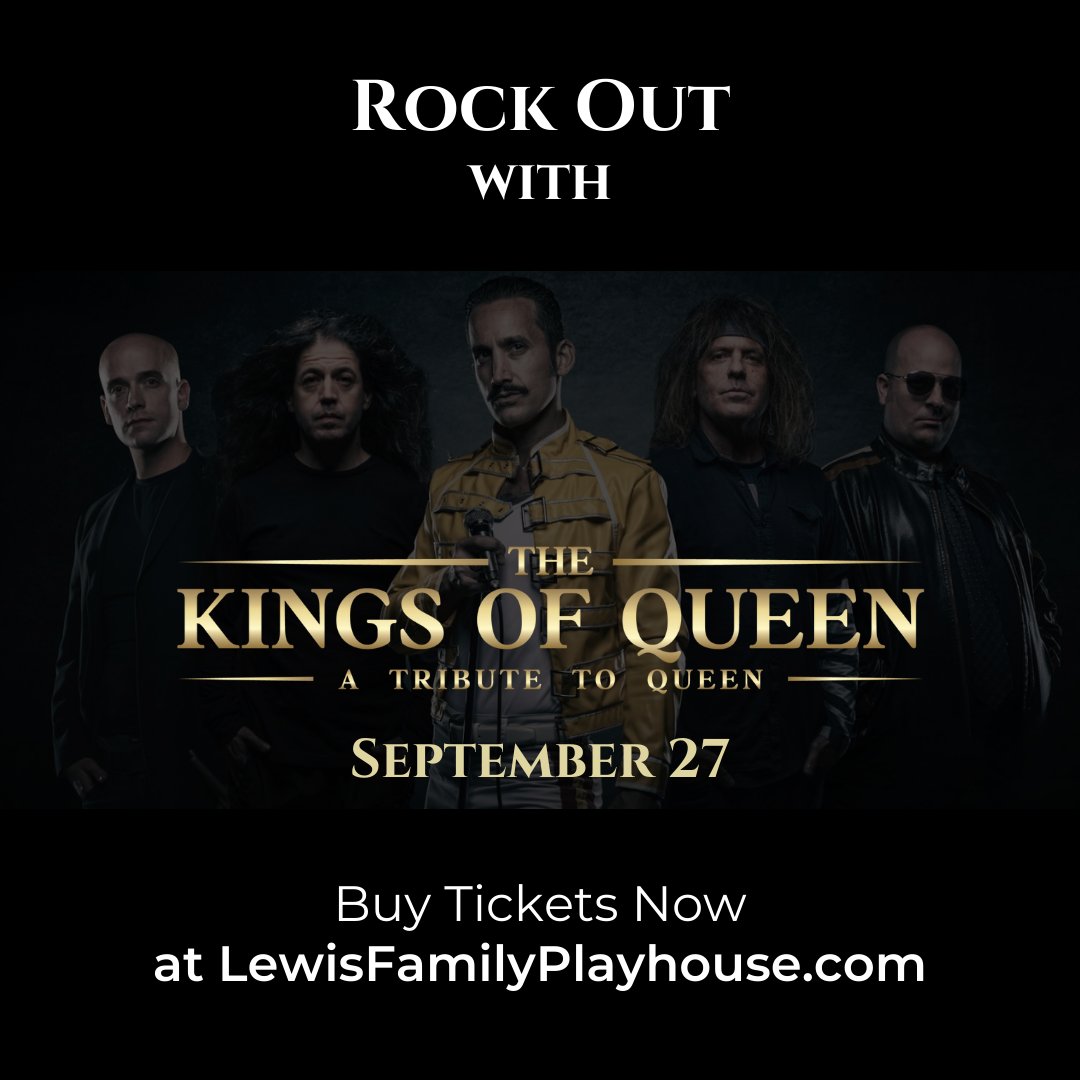 rc_vgcc's tweet photo. Which Queen anthem rocks your world? We’re celebrating the arrival of The Kings of
Queen to the Lewis Family Playhouse and want to hear from you! 
Comment your favorite Queen song below.
🎸Drop your top track in the comments and let's find out which hit reigns supreme! https://t.co/UVAvuxCAK7