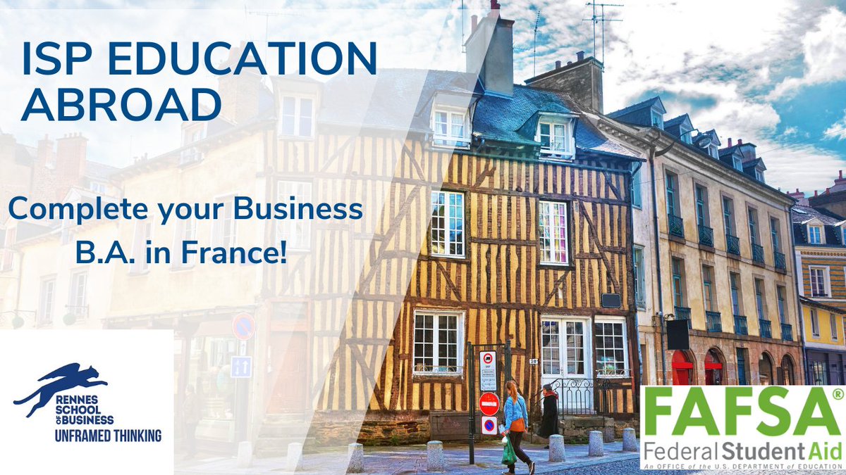 coc_isp's tweet photo. ✈️TODAY at 12:00 PM - Learn About transferring to earn a Business BA in France - 100% in English! - https://t.co/3l28dES7ym https://t.co/al2GiHZ0ZK