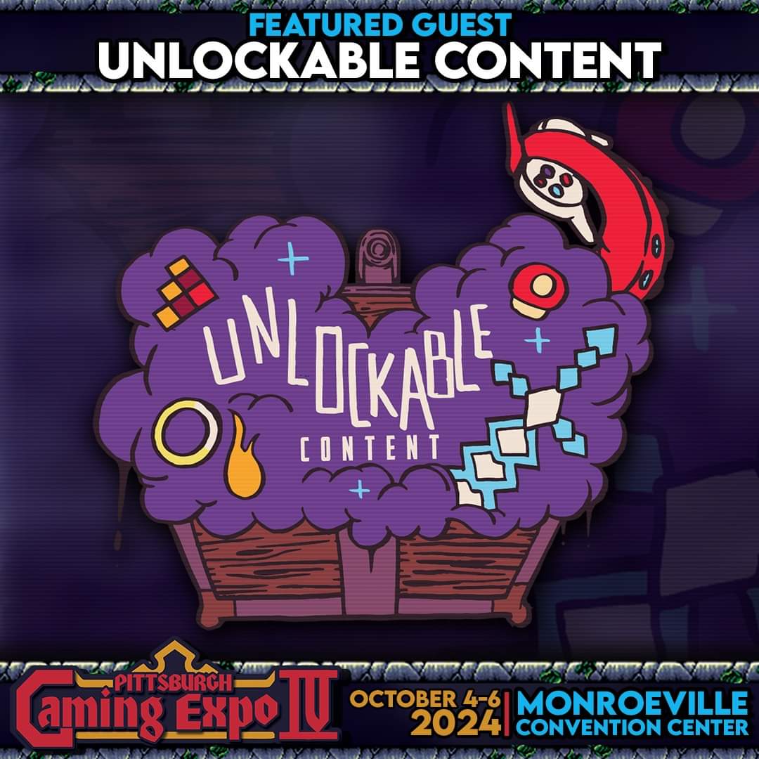 PghRetroGaming's tweet image. We’re thrilled to announce that @ConteUnlockable, longtime PGX contributors, are official guests this year! 🎮✨

They’ve been with us since the start, creating awesome content and running panels. Excited to have them back! #PGX2024 #UnlockableContent #GamingCommunity