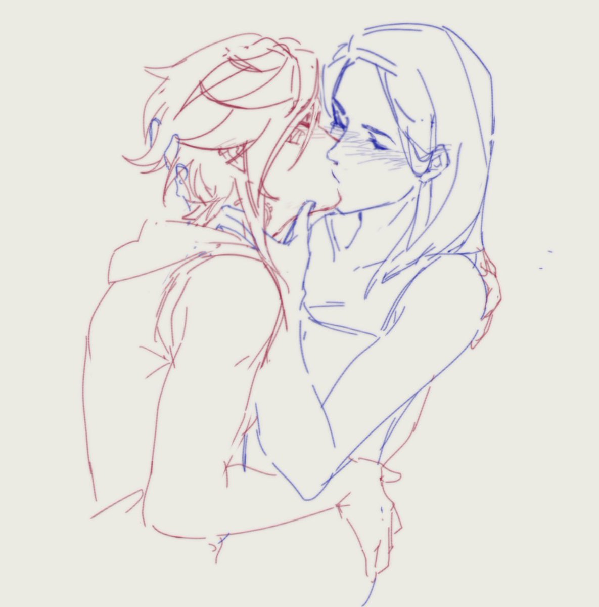 Ktglz404's tweet photo. Beware the Chappell Roan in your art playlist yall the pen lost control and drew #caitvi kissing on its own😭 https://t.co/12qTzf8RHB