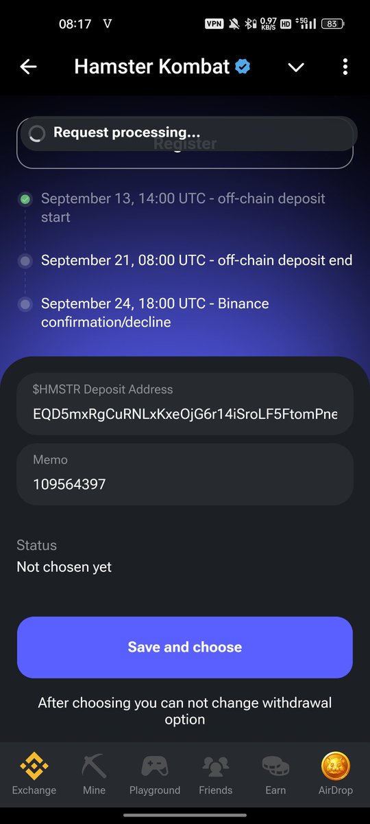lvvhgb's tweet photo. @hamster_kombat @binance @okx 无法提取？ https://t.co/g88puEyygV