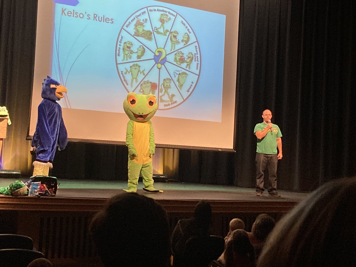 Kelso and Blue Eagle dropped by today to visit our elementary classes today!