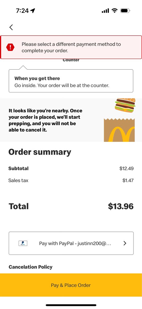 JustinN29205417's tweet photo. @McDonalds wth. Plenty of cash. But your app doesn’t want to accept payment. https://t.co/qSx5kiOYPQ