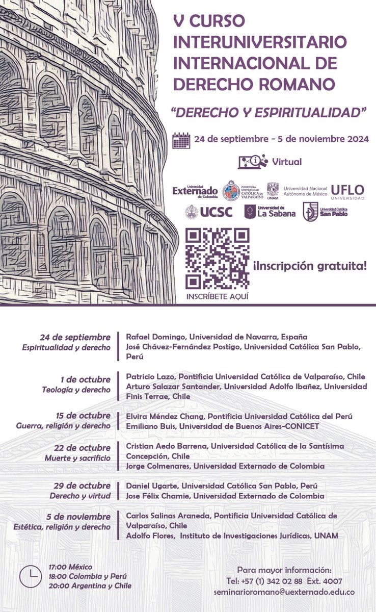 Der_RomanoUE's tweet photo. !Los invitamos a inscribirse en el V Curso Interuniversitario Internacional  de Derecho Romano! 
Aquí 👉 https://t.co/Yaw1gGPOcw https://t.co/eaTMYW1eX3