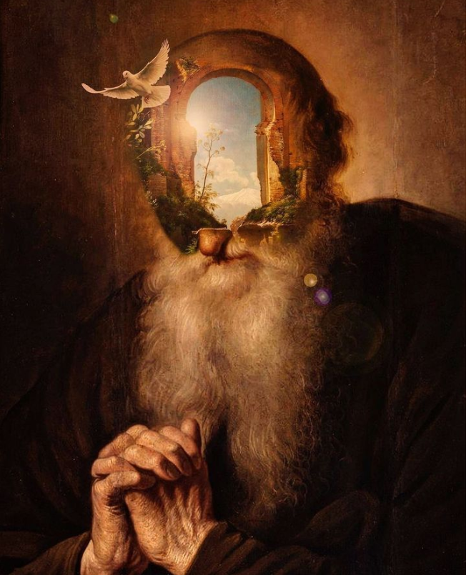 OneTimelessNow's tweet photo. 'I begged God 
to empty me of myself 
and replace me with Him; 
instead, He revealed 
that it’s been only Him, 
role-playing as me all along.' https://t.co/7ut73kCVoh