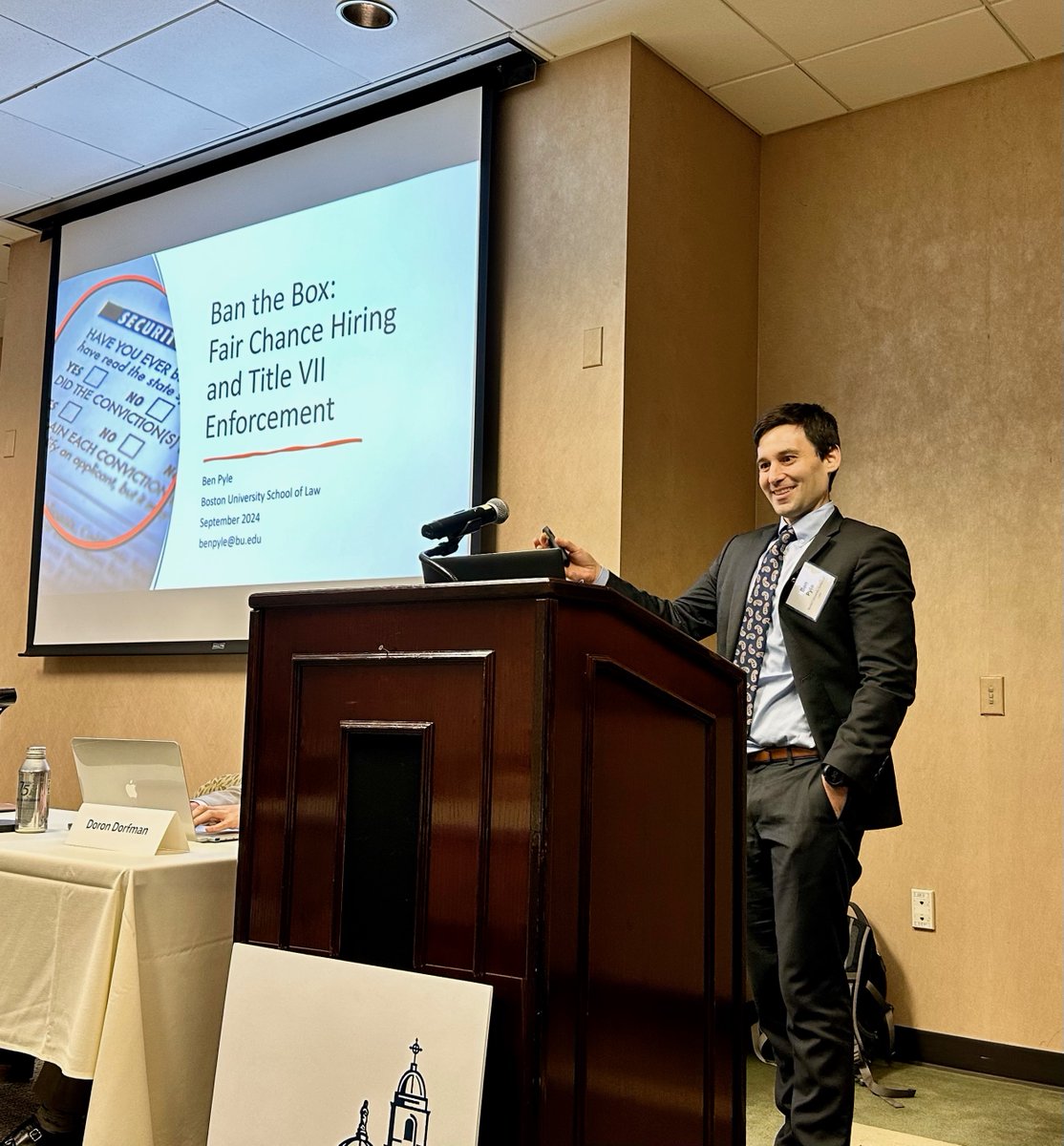 DorfmanDoron's tweet image. Enjoyed moderating a fantastic @COSELLWorkLaw panel on empirical approaches to study employment discrimination ft. new WIP by @nschoenbaum @BenDPyle &amp;amp; Heidi Liu of @gwlaw! Thank you for the photos, @ProfessorMLK 🙏