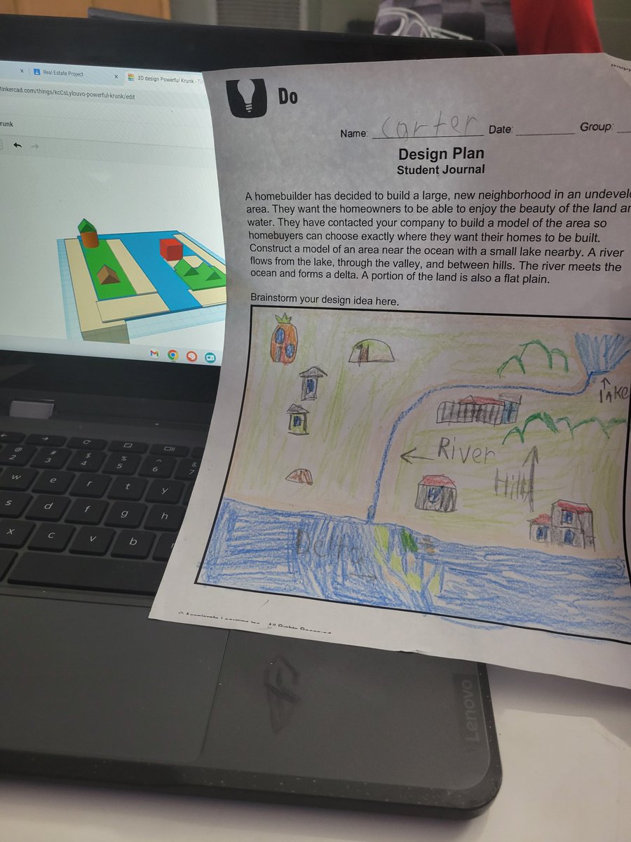 Llama_eLab's tweet image. Our second grade Developing Fabricators are working hard on digitizing their real estate design with @tinkercad
#VWeLabs
#TinkerCAD