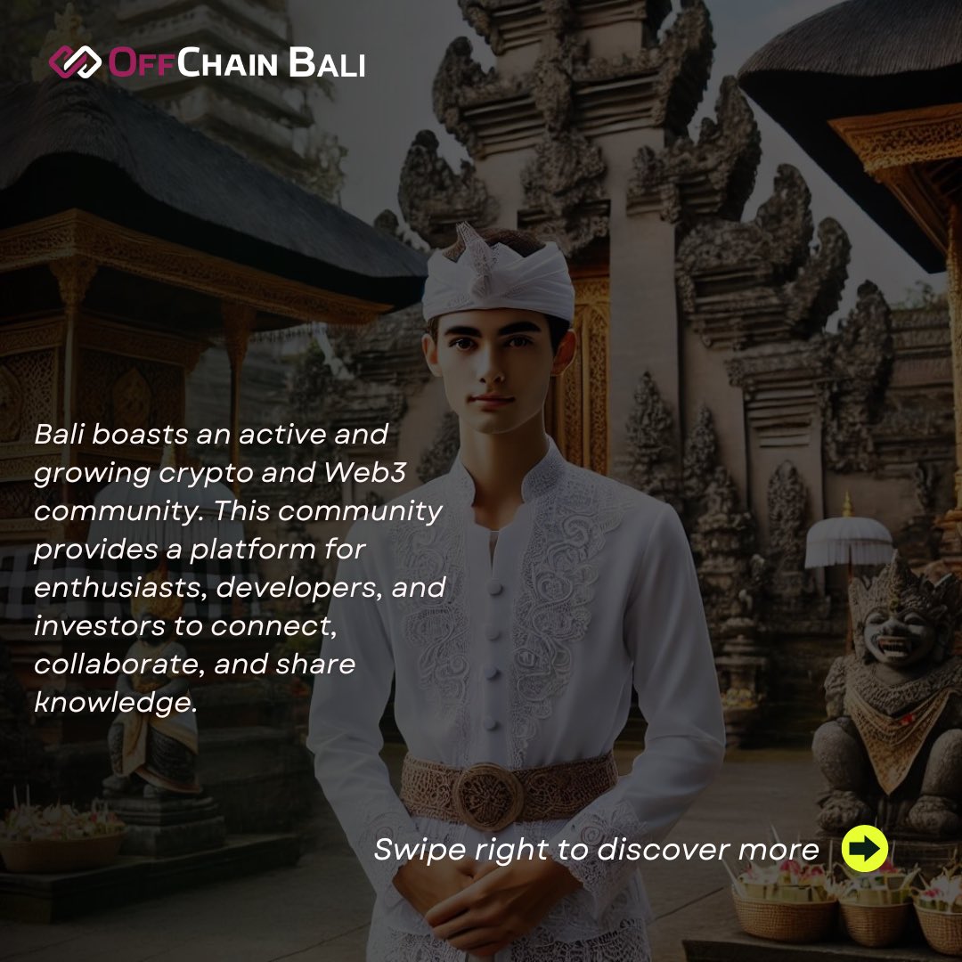 offchainbali's tweet photo. π Bali is on its way to becoming a global Web3 hub! π
Here are 3 reasons why this island paradise is perfect for leading the blockchain revolution.
π Swipe to learn more!
#Web3 #Blockchain #OffChainBali #CryptoCommunity #TechInnovation #BaliWeb3 #FutureOfTech #GlobalHub https://t.co/Lh4K3t7o7I