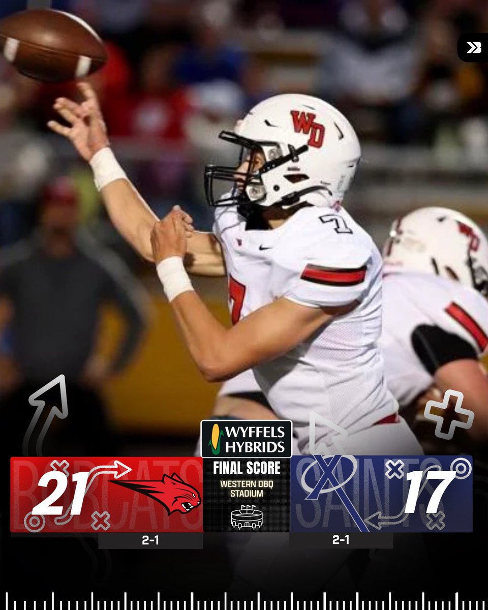 🚨FINAL SCORE🚨

WESTERN DUBUQUE TAKES DOWN XAVIER 21-17 😳😳

WHAT A WIN FOR THE BOBCATS!

📸: Telegraph Herald