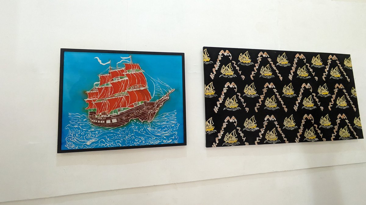 It's a fab opening of the Eyes of Makassan Exhibition at the FSD <a href="/UNM_Makassar/">Universitas Negeri Makassar</a> campus and Congratulations Abi and other artists cc <a href="/GlobalEMonash/">Global Encounters Monash</a> <a href="/MonashUni/">Monash University</a> @lynetterussell #Makassan #Marege #2024 🎉👍🙏