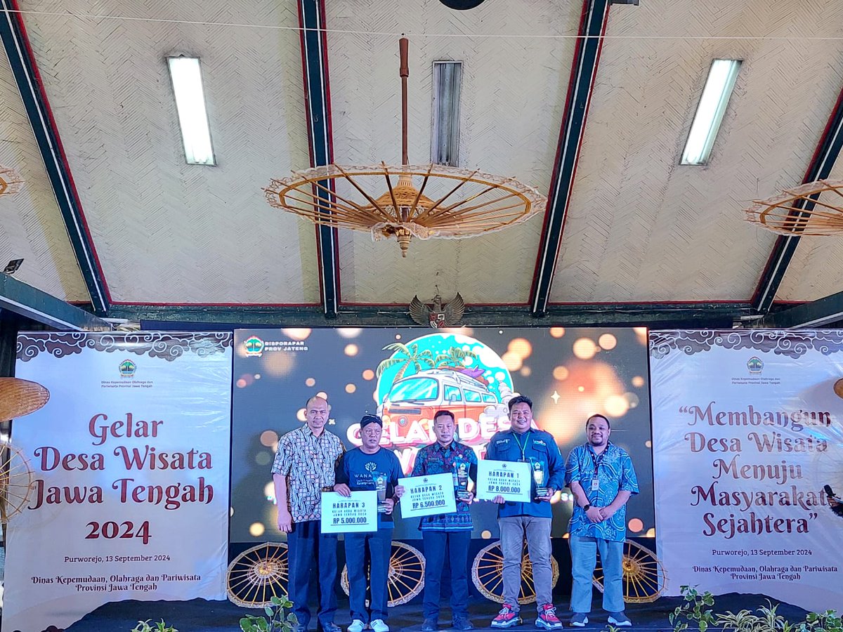 Selamat kepada Desa Wisata Karangmangu menjadi Juara Harapan III pada Gelar Desa Wisata Jawa Tengah Tahun 2024