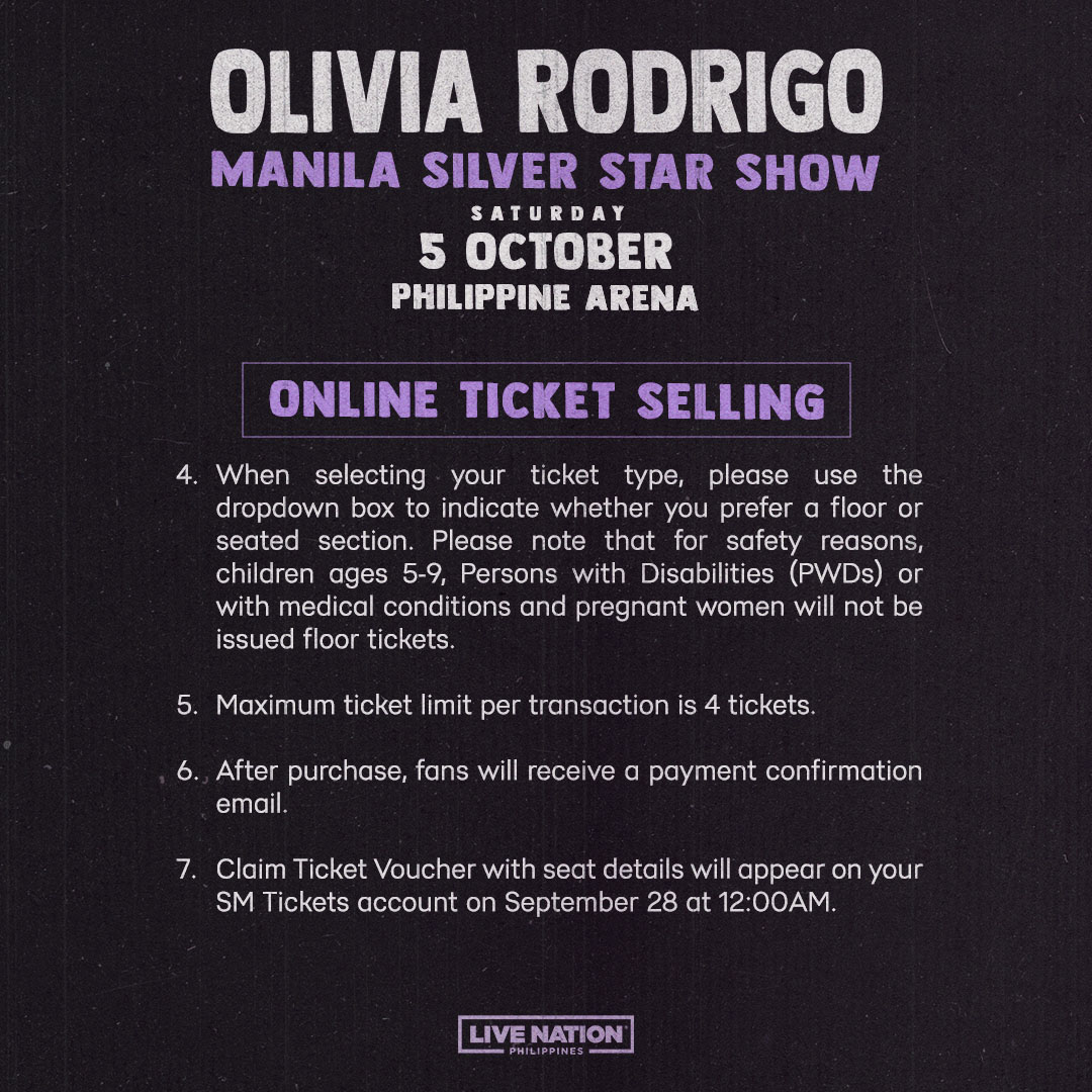 livenationph's tweet image. ❗Attention, Livies! ❗ This is your reminder for the 𝐎𝐍𝐋𝐈𝐍𝐄 𝐒𝐀𝐋𝐄 happening TODAY at 10AM. 

Here are some essential guidelines to help with your ticket purchase 💜✨ Please read and follow these instructions carefully to avoid any inconvenience.

Online waiting room…