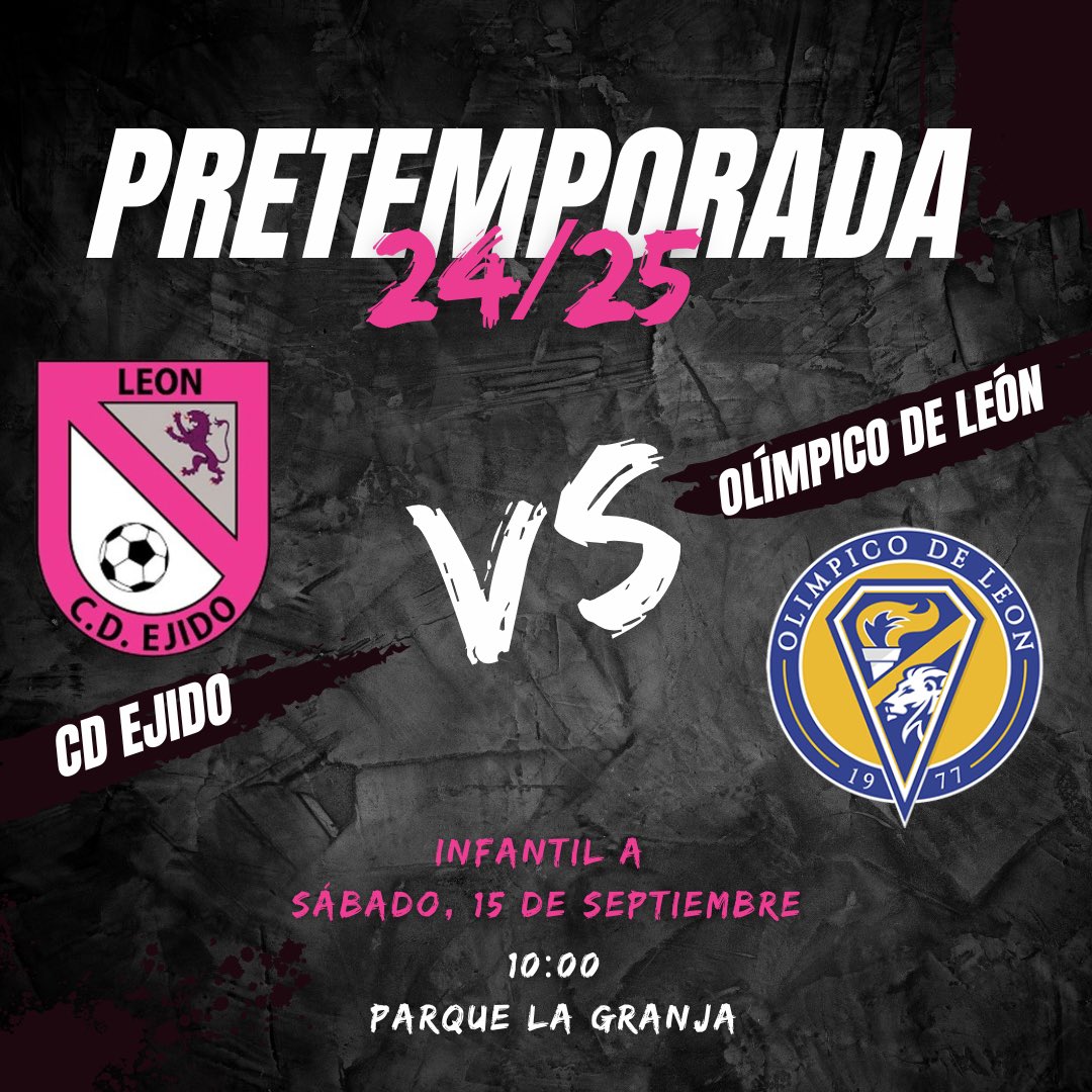 PRETEMPORADA | INFANTIL A Y CADETE 

Partidos confirmados para este Sábado en La Granja

#somosfamilia