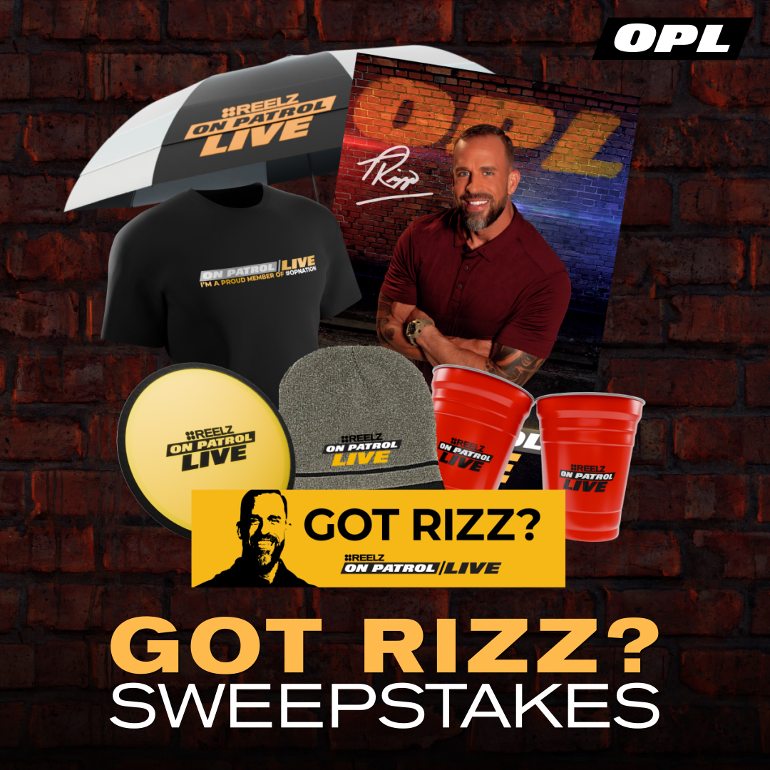 OfficialOPLive's tweet image. #OPNation, the “Got Rizz?” sweepstakes STARTS NOW celebrating our 200th episode weekend! 
Enter for your chance to win an On Patrol: Live T-shirt (Size L), Beanie Hat, Flying Disc, 2 OPL Party Cups, an OPL Umbrella plus a SIGNED Tom Rizzo Poster &amp;amp; Rizzo Bumper Sticker by…