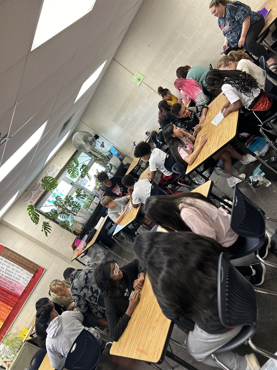 The engagement in Ms. Koehne’s 7th grade math class was off the charts today!!