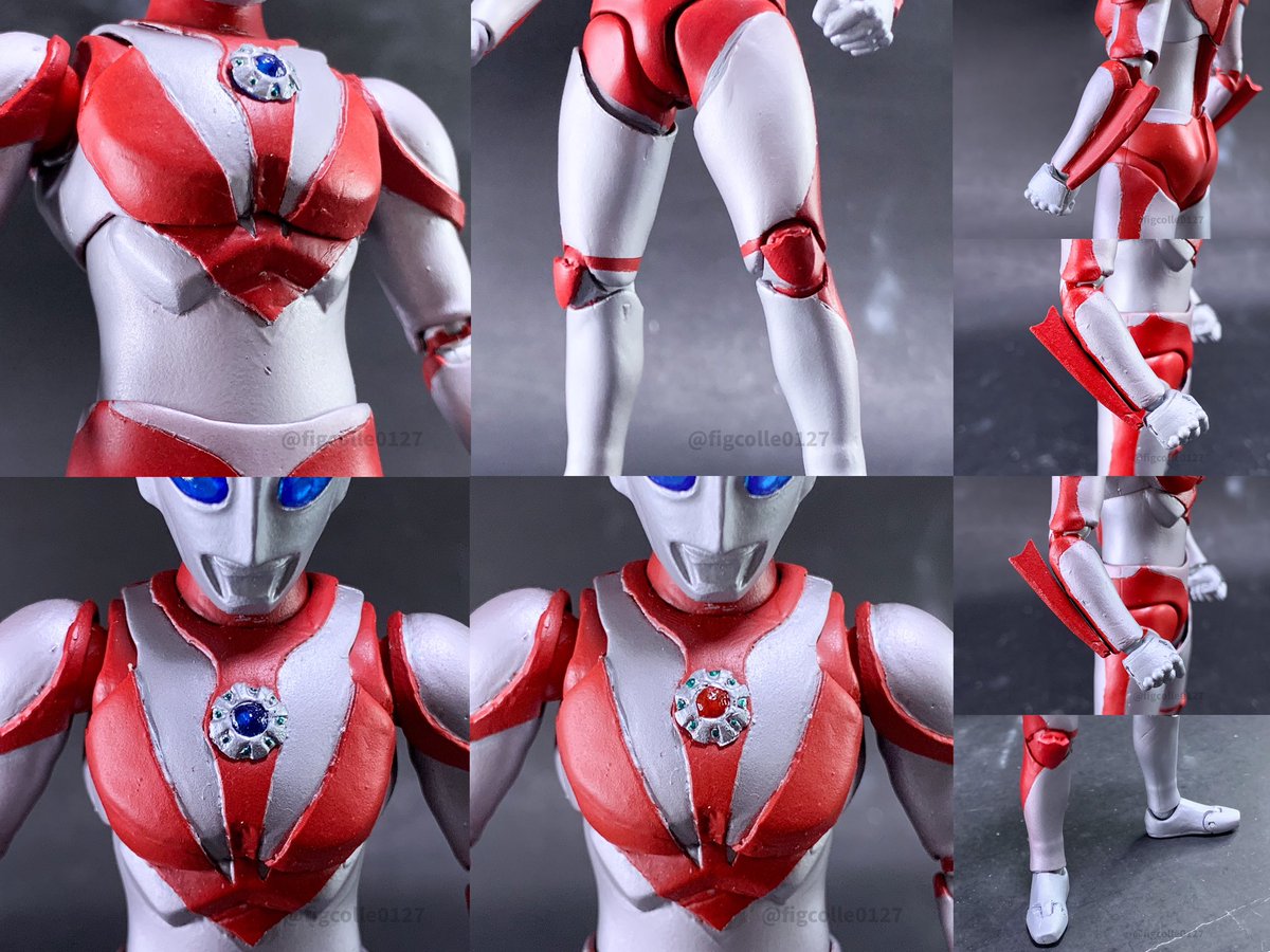 figcolle0127's tweet photo. 「ウルトラマンパワード ver.2」
S.H.F. 改造

この夏にミトヒでお会いできた感動・感謝の気持ちを込めて制作。以前制作したが、今回は「リブット」を使用し、頭部を旧ソフビを複製、両目やカラータイマーをクリア化、エフェクトパーツなどを再現。お会いできたパワードに、なるべく近づけるように。 https://t.co/M0kZLd0MPM