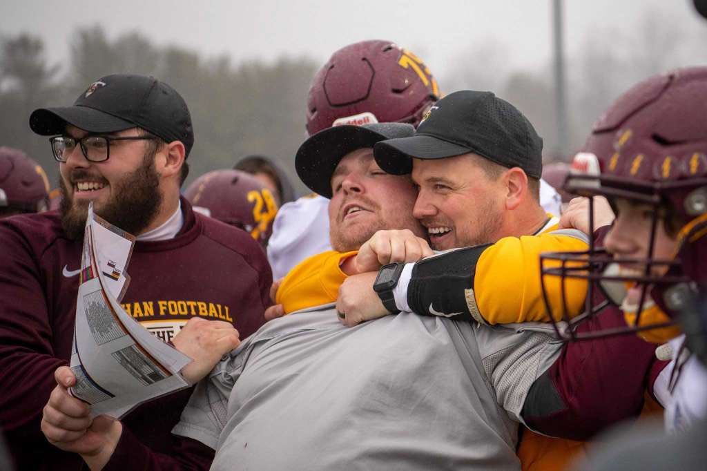 CoachMiller62's tweet photo. Hard work. Dedication. Success. Congrats to @JohnFerrazzi on win #100! #cthsfb https://t.co/K0ilEJAvMR
