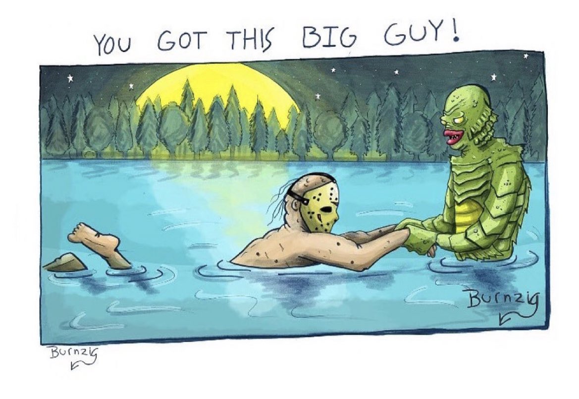 Learn to swim. #CampCrystalLakeSurvivalTips