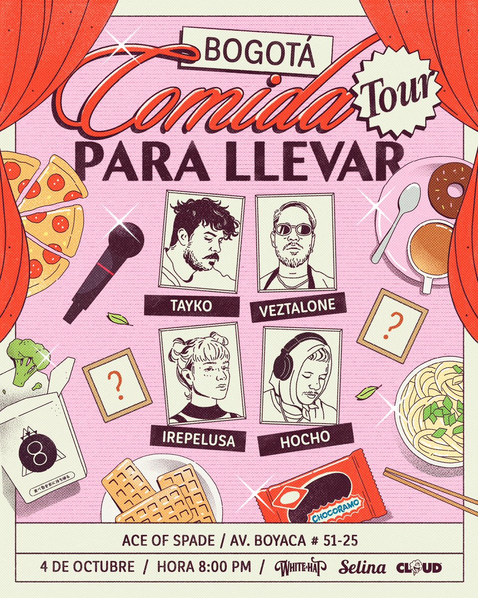 🇻🇪🇨🇴Es oficial Comida para llevar en Bogotá y Medellín con invitados sorpresa. 

<a href="/irepelusa/">irepelusa</a> <a href="/Veztalone/">Sr. Freddy Malaria</a> <a href="/taykop8/">Tayko#ECOLOCALIZACION♻️</a> <a href="/hochop8/">Hocho</a> 

Boletas: passline.com/eventos/comida…

Apoya: <a href="/cloudmundial/">CLOUD®</a>