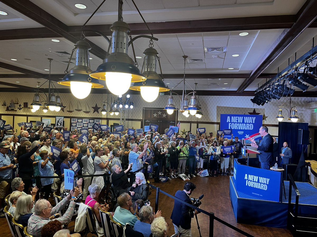 NikkiFried's tweet photo. The Villages showed back up today to welcome @SecondGentleman back to Florida!!! We will #TakeBackFL @KamalaforFL https://t.co/1qDjMATUNu