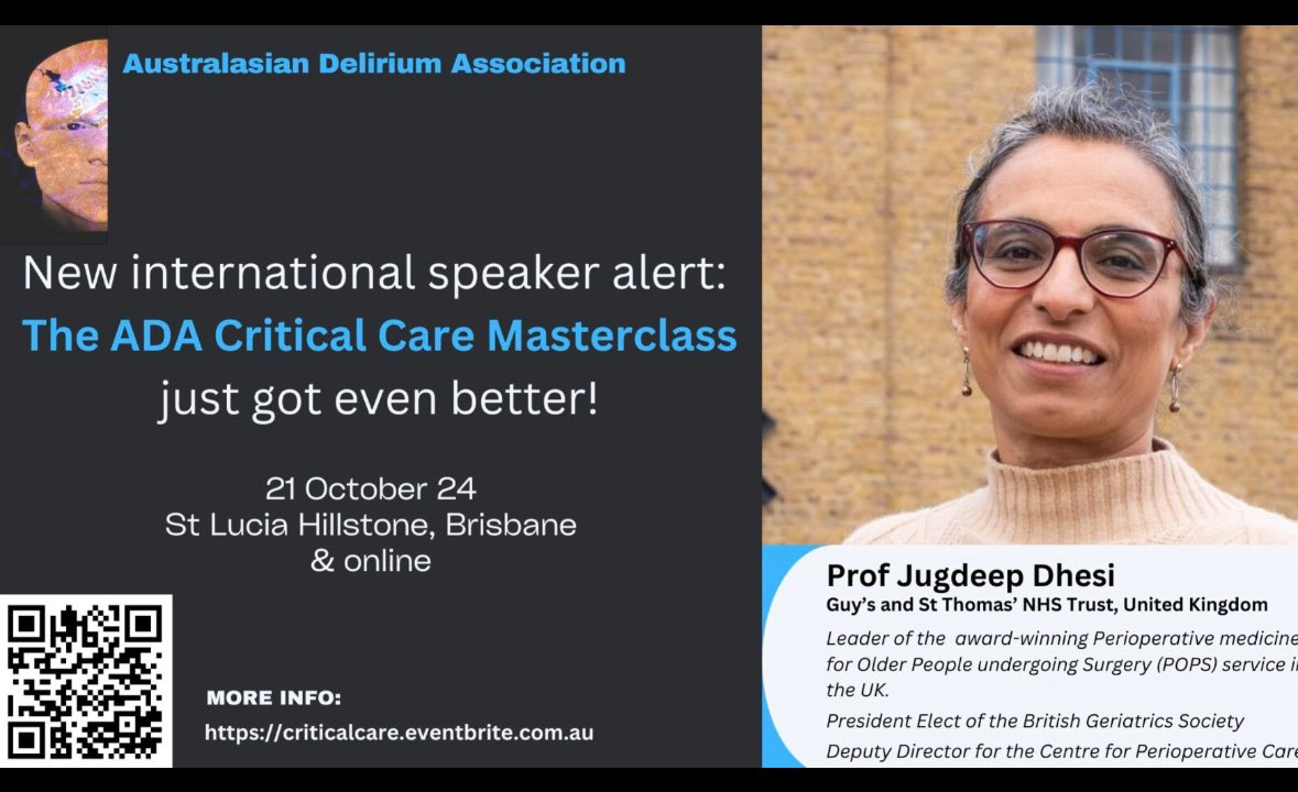 Calling all Geriatricians  👀 

<a href="/StephanieAlis18/">Stephanie Ward</a> <a href="/tharagai/">Kannan Natarajan</a> @anita_nitch <a href="/GideonCaplan/">Gideon Caplan</a> <a href="/Brian_H_Wood/">Brian Wood</a> <a href="/edstrivens/">Ed Strivens</a> <a href="/EelesEamonn/">Eamonn Eeles</a> @David_D_Ward <a href="/AlisonMudge/">Alison Mudge</a> @MarkHohenberg <a href="/ProfREHubbard/">Prof Ruth E Hubbard</a> <a href="/JKDhesi/">Jugdeep Dhesi</a> <a href="/OrthopodReg/">Simon Fleming 🛠</a>

Great opportunity for Specialists and trainees!

BNE 21.10.24 #delirium