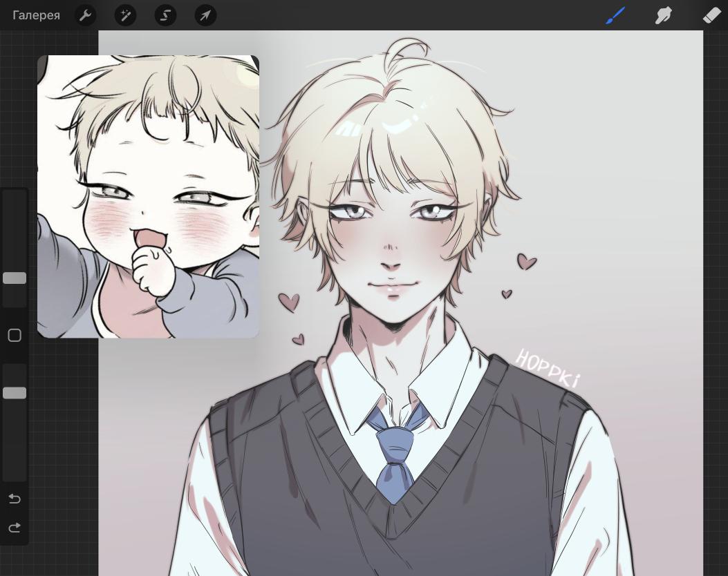 Hop_pki's tweet photo. Just thought a little bit about how this cutie would look like as an adult 🤭
 I fell for his sticking up hairs ✨

@dmwk00 
#물가의밤 #LowTideinTwilight
#水邊之夜 https://t.co/yfGuiAYxtq