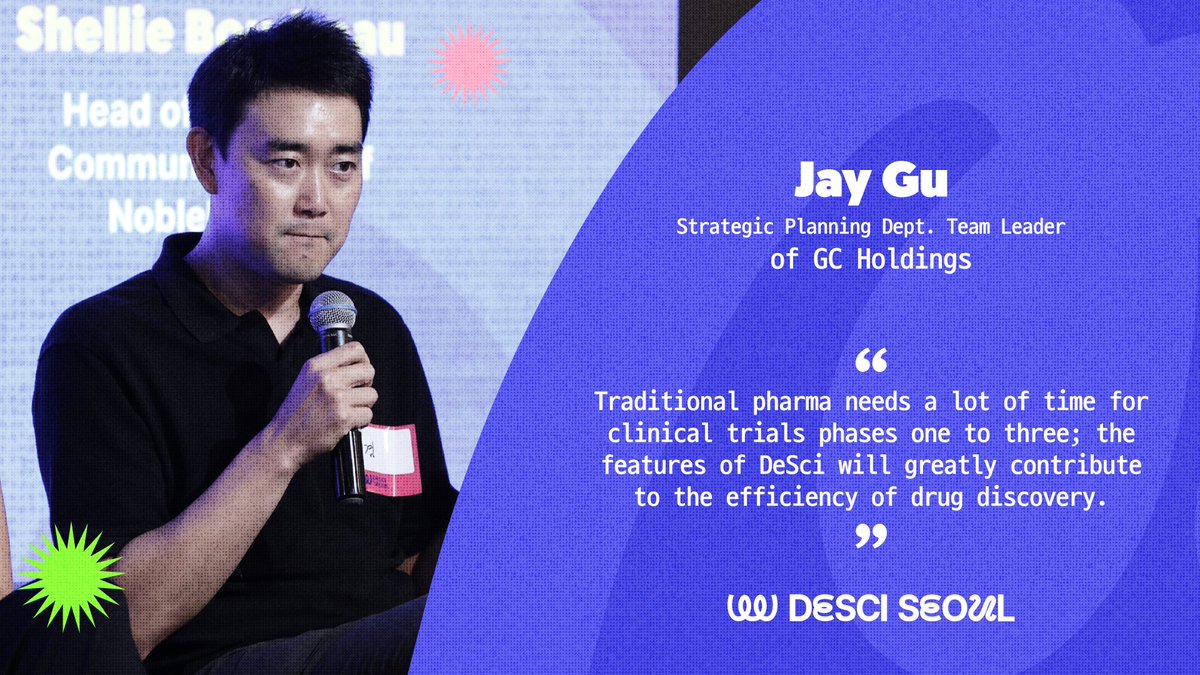 DeSci Seoul / SEP 2nd 2024 (@desciseoul) on Twitter photo "The features of DeSci will greatly contribute to the efficiency of traditional drug discovery." - Jay Gu from GCholdings at #DeSciSeoul with Daewoong Pharma, <a href="/researchhub/">ResearchHub</a> <a href="/nobleblocks/">NOBLEBLOCKS</a>
Watch the full video: youtu.be/tkRhJinx8us?si…
#Drugdiscovery #DeSci "The features of DeSci will greatly contribute to the efficiency of traditional drug discovery." - Jay Gu from GCholdings at #DeSciSeoul with Daewoong Pharma, <a href="/researchhub/">ResearchHub</a> <a href="/nobleblocks/">NOBLEBLOCKS</a>
Watch the full video: youtu.be/tkRhJinx8us?si…
#Drugdiscovery #DeSci