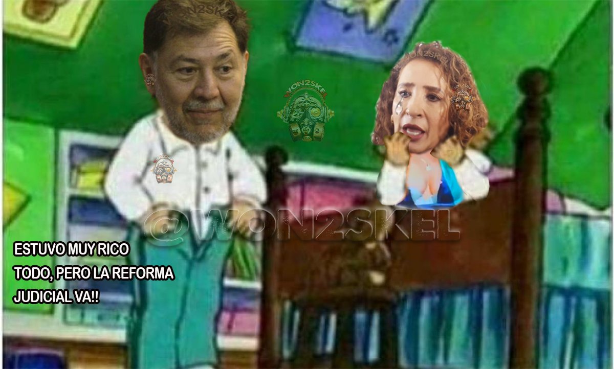 won2skel's tweet image. 🏋️‍♂️🗣️Realmente, Fernández Noroña es todo un #PoderosoBellako no solo tiene mas loca a la #LocaDelSenado Lilly Téllez #DíMiNombreBellaco sino también  a la diputada Gina Campuzano, que hasta las bubis le enseño.  (  .   .  )👀pero aun si la #ReformaAlPoderJudicialYaQuedó