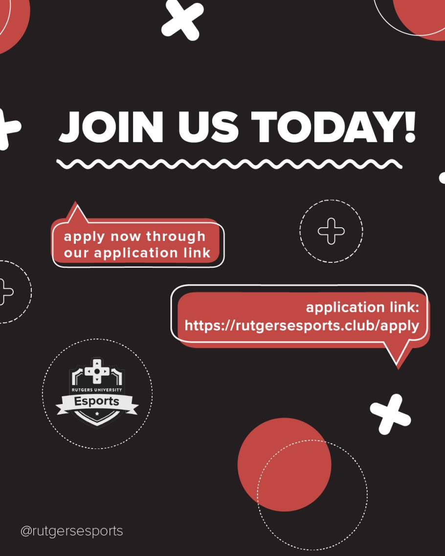 🌟 Ready to level up with Rutgers Esports? We’re scouting for talent to fill key roles in our dynamic team! 🎮💥

🔥 Check out roles like: Media Production, Social Media, Partnerships &amp; more! 👏🏼

Positions are open NOW! 😱

🔗 Apply using the link in bio! Don’t miss out!