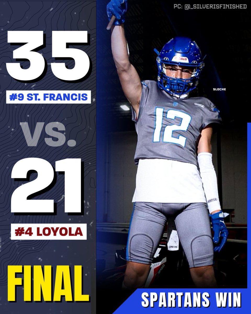 ST. FRANCIS TAKES DOWN LOYOLA. 🤯🚨 <a href="/SFHSFBWheaton/">St. Francis HS Spartan Football🏈</a>