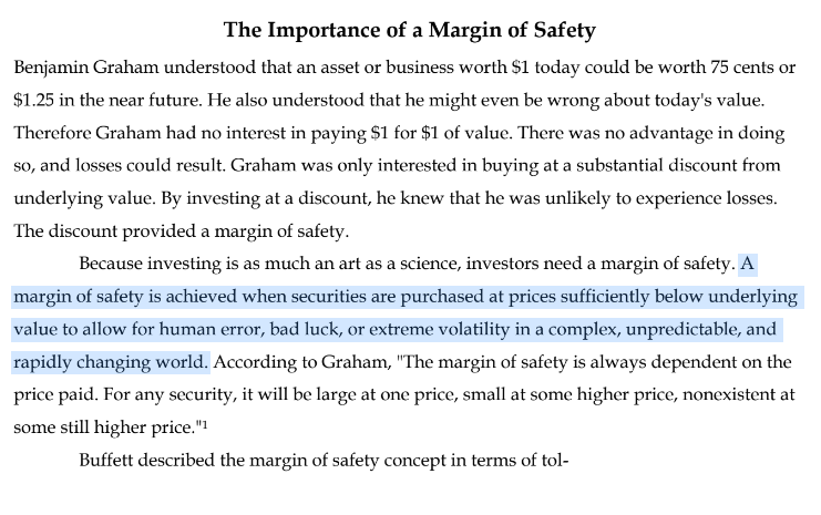 patientinvestor's tweet photo. Seth Klarman on The Importance of a Margin of Safety: https://t.co/ACKPXmkZXc