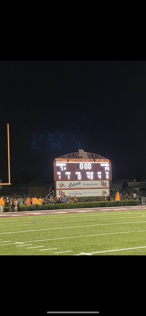 FINAL from Tom Mitchell Field! Huge win for the Mustangs! MUSTANGS WIN #Mustangs