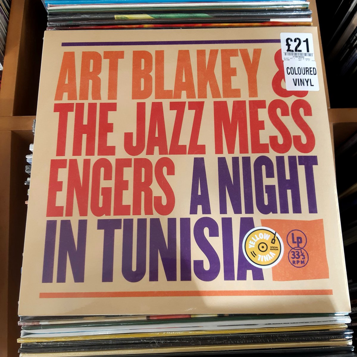 FOPPofficial's tweet image. Art Blakey's iconic jazz masterpiece A Night in Tunisia is now available in stock on stunning yellow vinyl! 
A groundbreaking blend of bebop and Afro-Cuban rhythms, this album is a must-have for any jazz enthusiast.

#gettofopp #jazzstandards