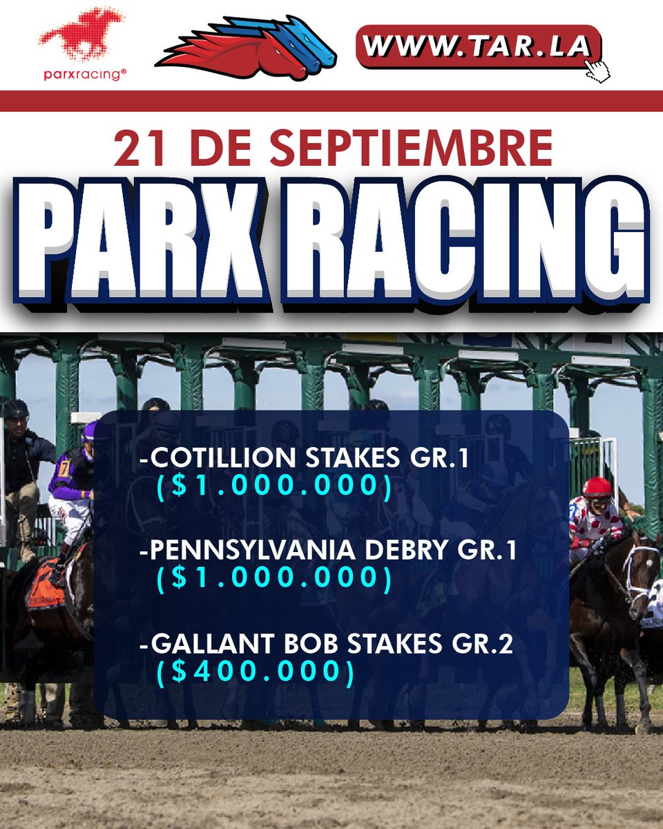 track_races's tweet photo. Hoy no dejes de disfrutar de buen hipismo en #ParxRacing 🏇🤩

Juega, gana y cobra seguro en https://t.co/pPg5Ap7jLy la que siempre te da más! 💰💥

#HipismoInternacional #Apuestas #Carreras #Caballos #TarLa #Stakes #Debry #Ganancias https://t.co/rm1EAuGYPS