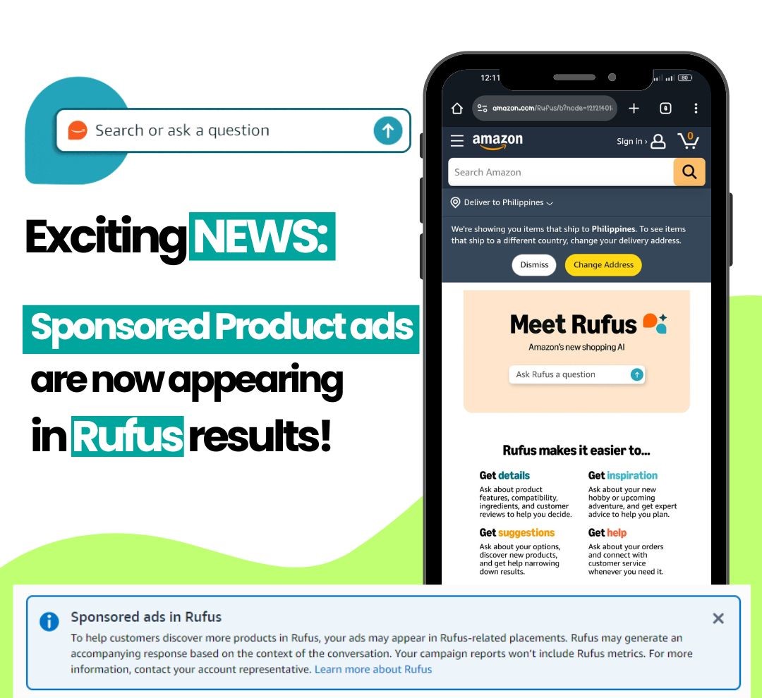 Ve beklendiği gibi Sponsored Product reklamları artık Rufus sonuçlarında çıkıyor!
Bu reklam yerleşimi aktif olarak gösteriliyor ve reklam bütçesini harcıyor. Ancak şimdilik herhangi bir raporlama mevcut değil.

#amazon #eticaret #rufus