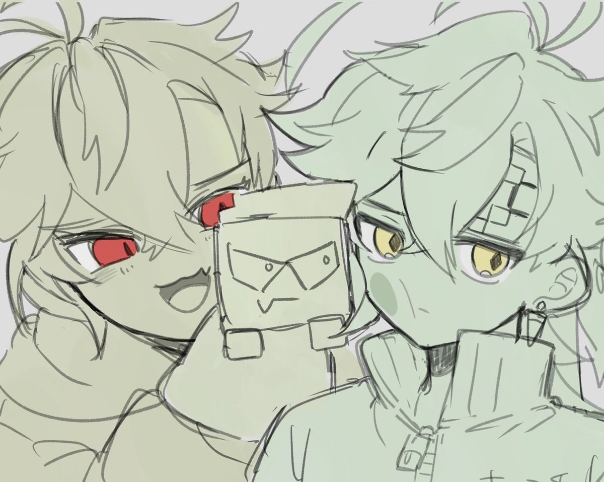 Ttf__12's tweet photo. アハキィ　⚠擬人化 https://t.co/DE2LqNkaSq