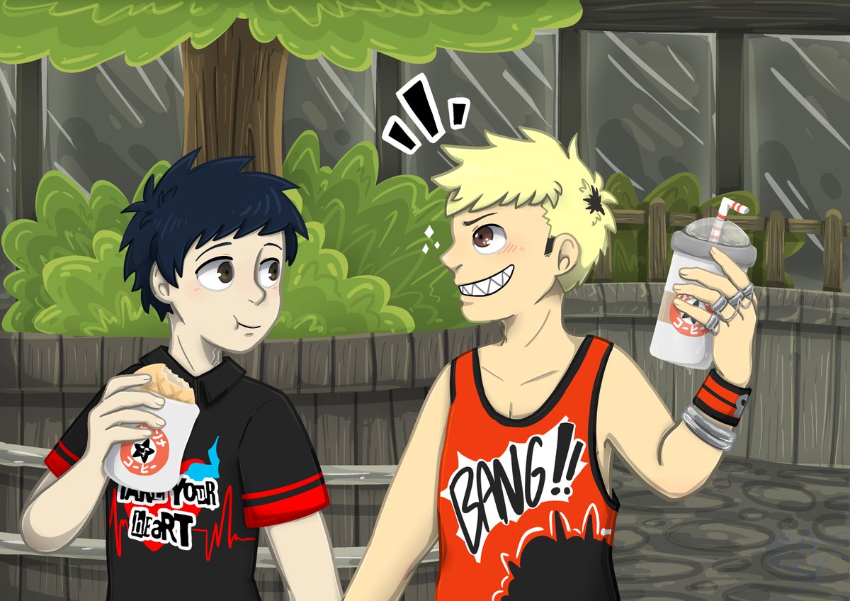 NO I DIDN'T FORGET TO POST THIS IDK WHAT YOU'RE ON ABOUT- anyways hi take the piece I did for <a href="/ryujibonk/">Ryuji Sakamoto Bonk 2025!</a> and also while you're at it PLEASE check out the fic <a href="/HalberdierRadio/">Hal</a> wrote to go along with it it's so cute!

link right here: archiveofourown.org/works/58682995